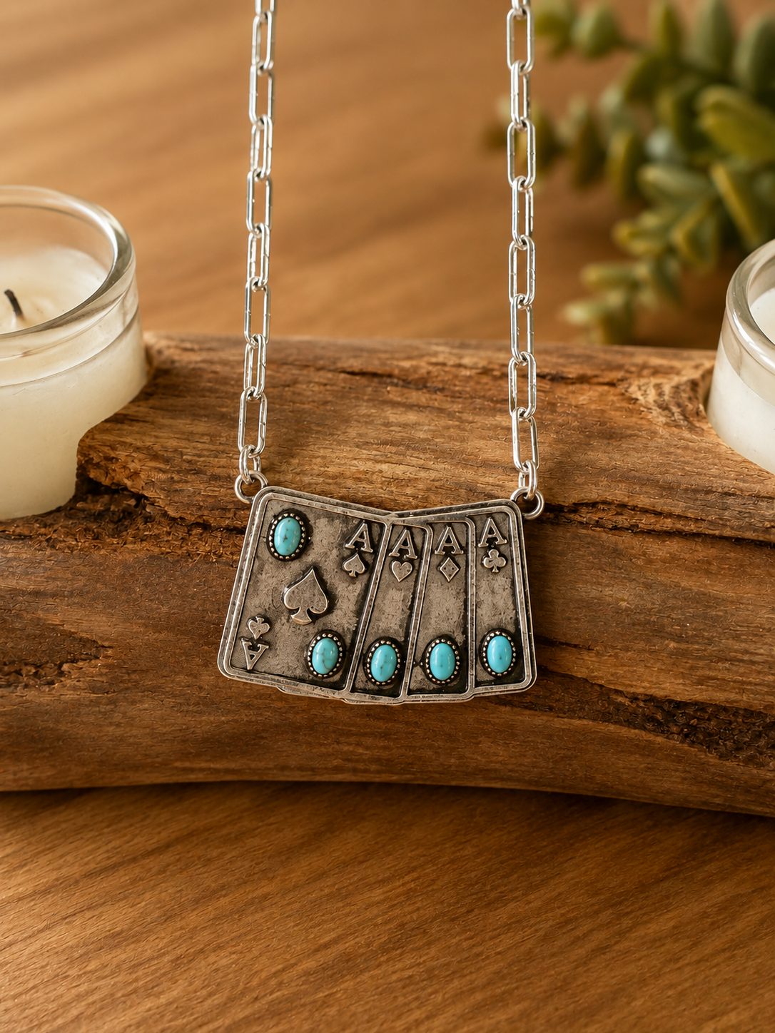Lucky Ace Turquoise Necklace